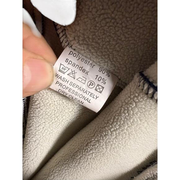 Women's Soft Clouds Fleece Blue Lined Ankle Leggings Size Medium. - Picture 4 of 9